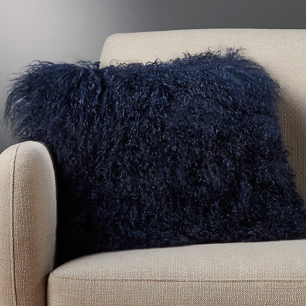 mongolian lambswool pillow
