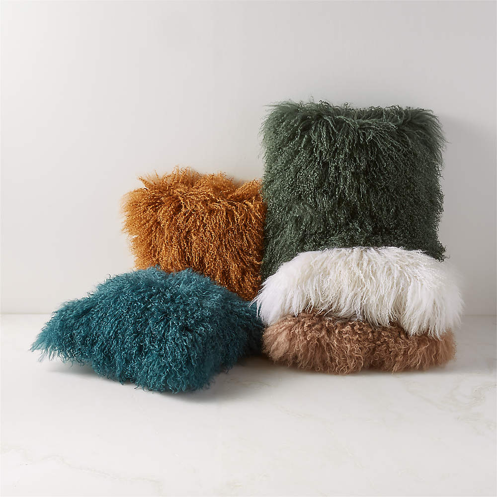 Teal discount fluffy pillow