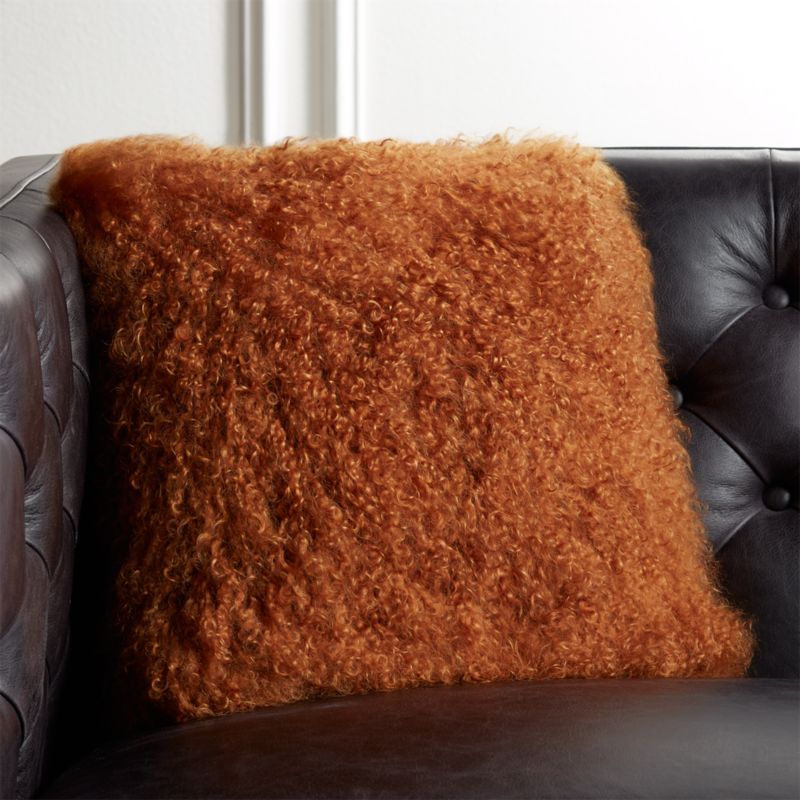 mongolian lambswool pillow