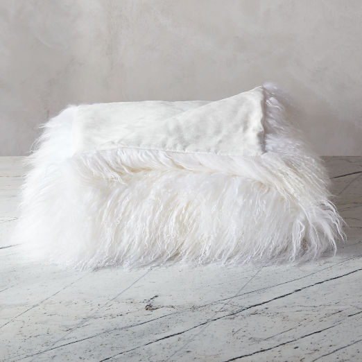 White Throw Blankets | CB2