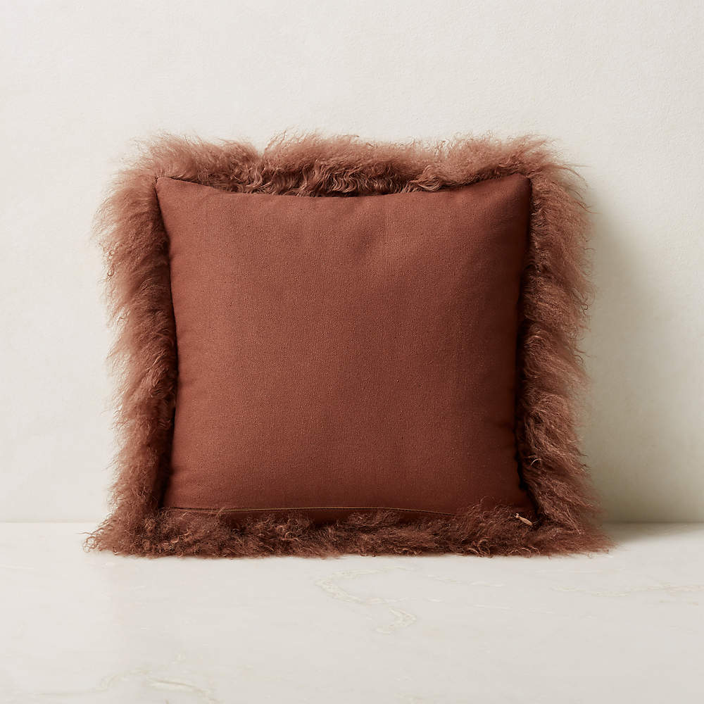 Neutral Faux Fur Throw Pillow - Threshold™