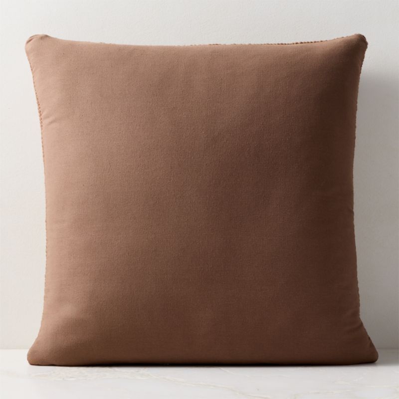 Monira Handwoven Camel Chunky Wool and Cotton Throw Pillow with Down-Alternative Insert 23"x23" - image 2 of 6