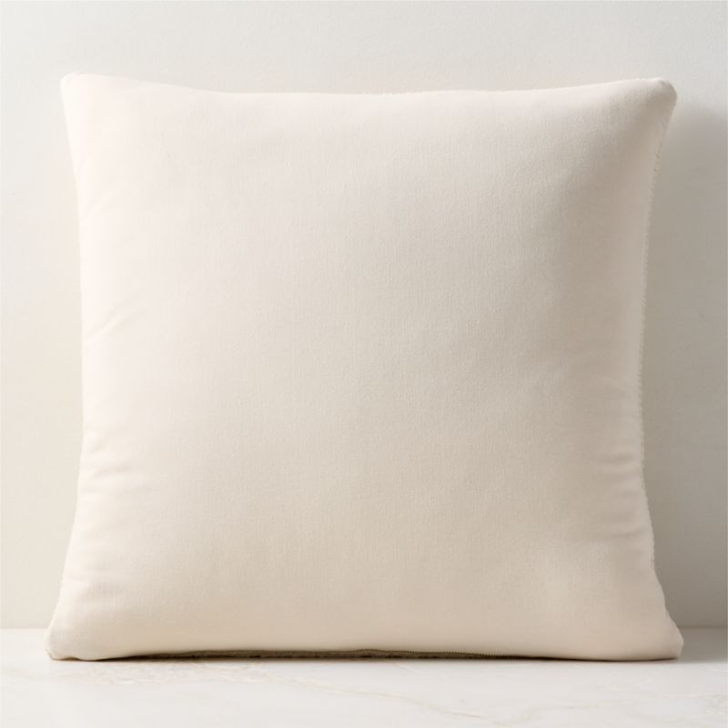 Monira Handwoven Warm White Chunky Wool and Cotton Throw Pillow with Down-Alternative Insert 23"x23" - image 2 of 6