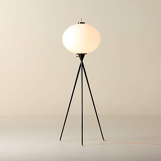 Montaigne Black Tripod Floor Lamp by goop