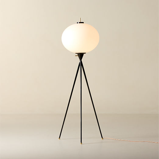 Montaigne Black Tripod Floor Lamp by goop