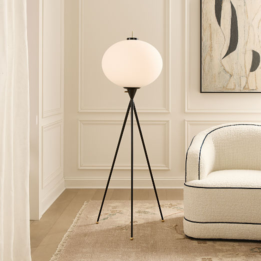 Montaigne Black Tripod Floor Lamp by goop
