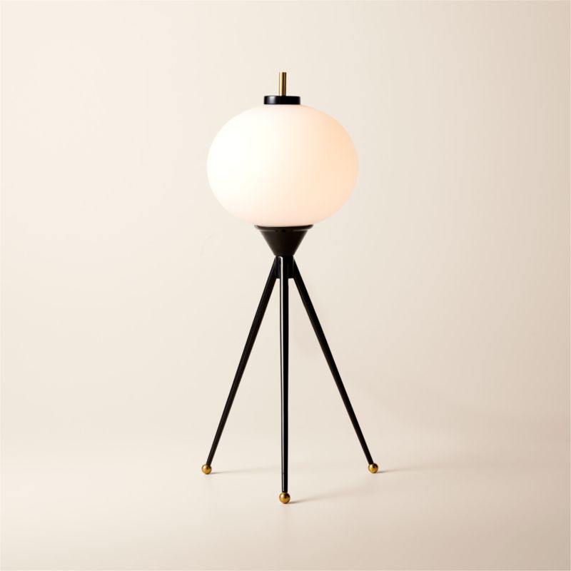 Viewing product image Montaigne Black Tripod Table Lamp by goop - image 1 of 9