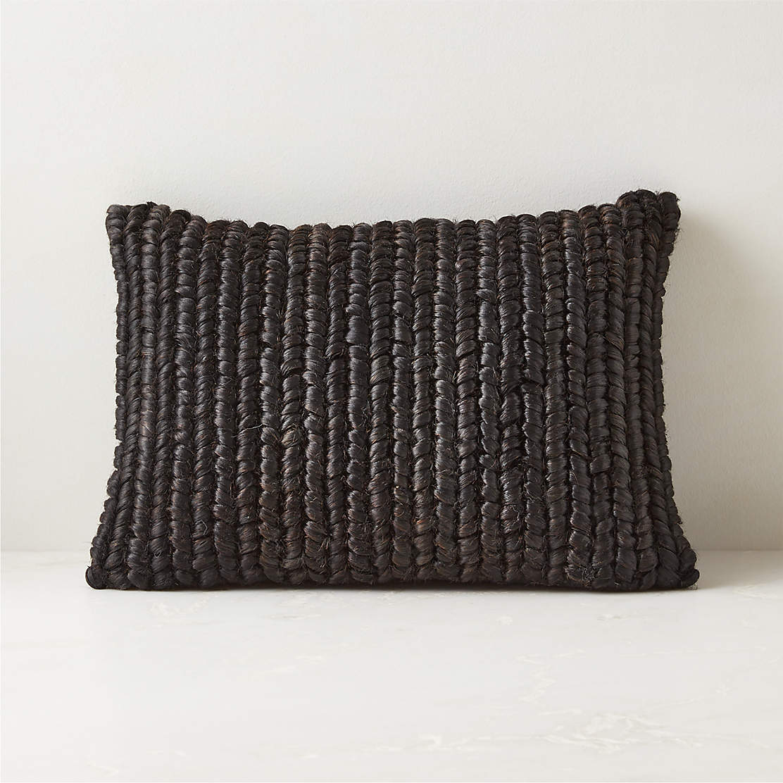 Black Braided Jute Pouf + Reviews CB2 Canada