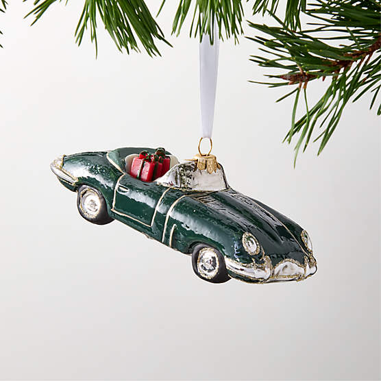 Monte Green Hand Painted Car Christmas Tree Ornament