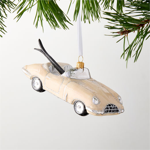 Monte Blush Pink Car Hand-Painted Christmas Tree Ornament