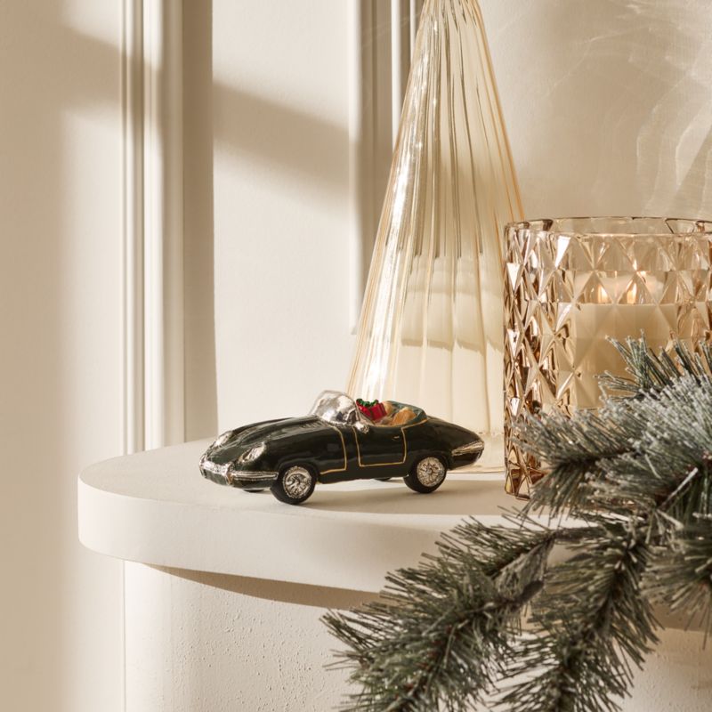 Monte Handblown Green Glass Tabletop Holiday Car Decor - image 1 of 3