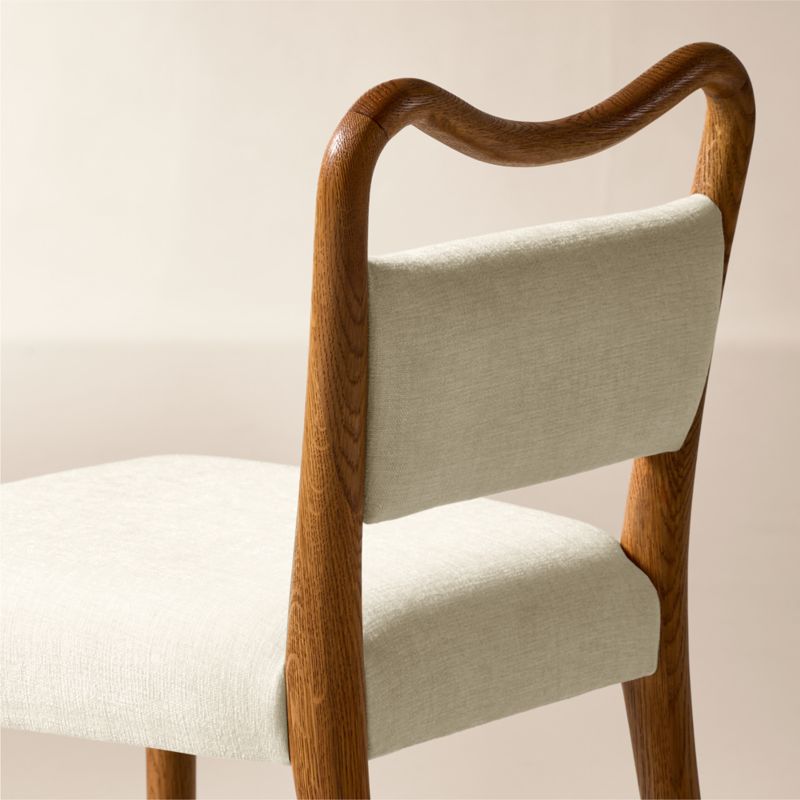Monte Oak And Ivory Performance Fabric Counter Stool Set of 2 - image 4 of 6