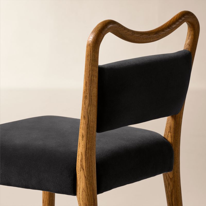 Monte Oak And Mink Grey Velvet Counter Stool - image 4 of 6