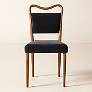 Savanna Teak Wood and Mink Brown Velvet Dining Chair