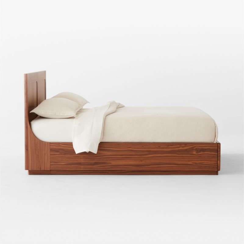 Montero Walnut Wood King Storage Bed - image 4 of 7