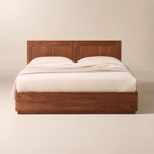 Montero Walnut Wood Storage Bed