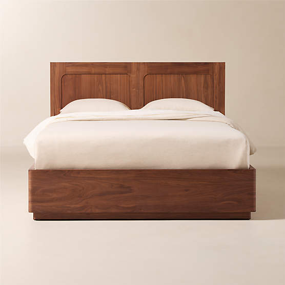 Montero Walnut Wood Queen Storage Bed