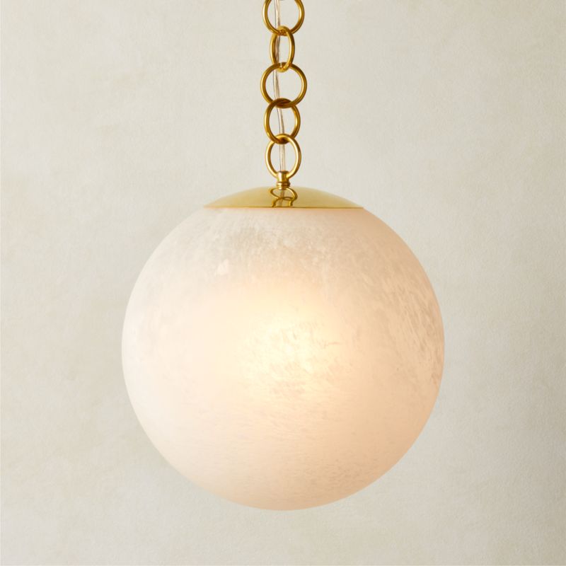 Moon Globe Pendant Light with Brass Chain 14" - image 0 of 7