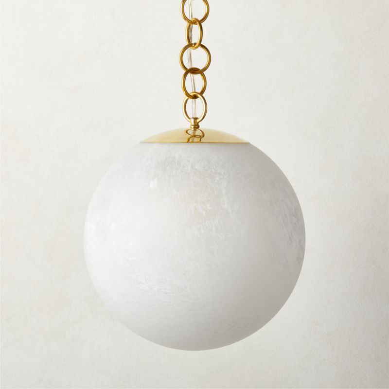 Moon Globe Pendant Light with Brass Chain 14" - image 2 of 7