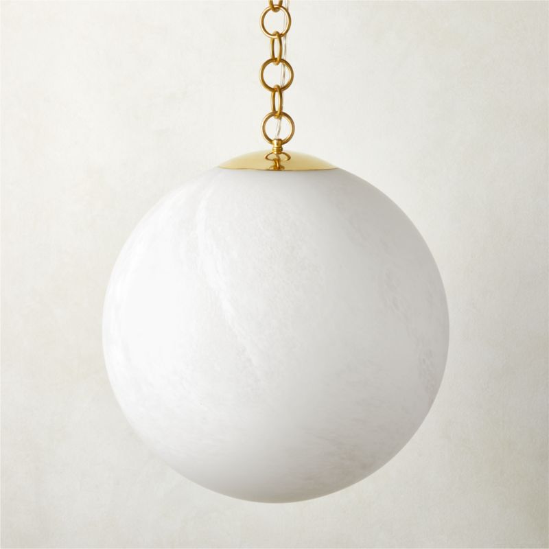 Moon Globe Pendant Light with Brass Chain 21" by Kara Mann - image 2 of 11