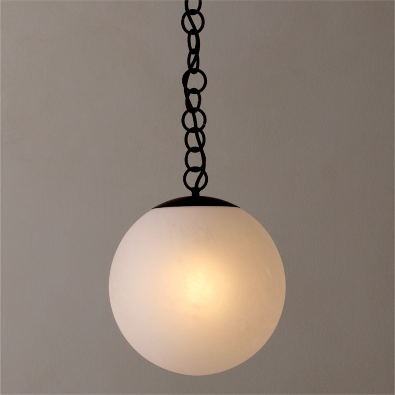 Moon Globe Pendant Light with Black Chain 14" - image 5 of 11