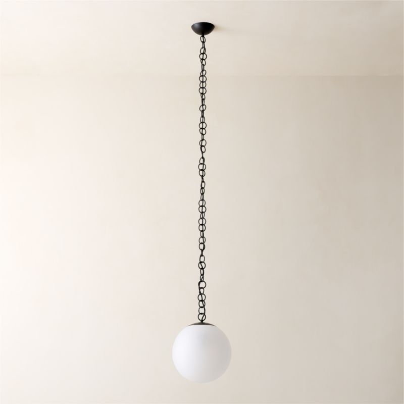 Moon Globe Pendant Light with Black Chain 14" - image 6 of 11