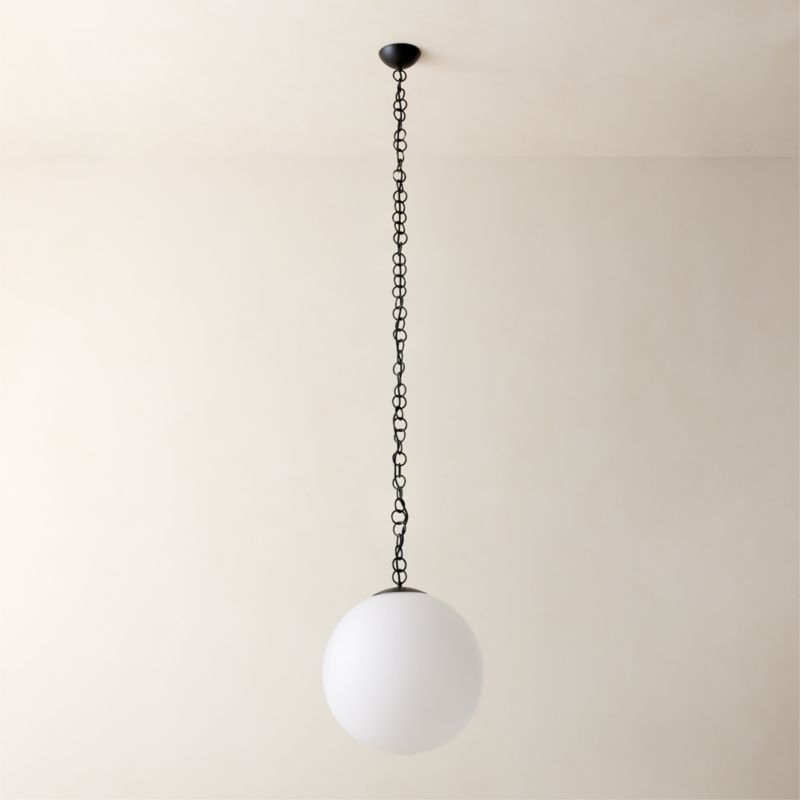 Moon Globe Pendant Light with Black Chain 21" - image 6 of 12