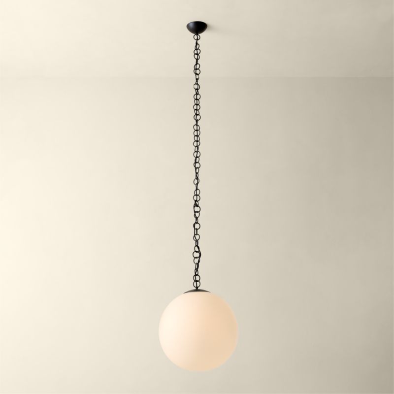 Moon Globe Pendant Light with Black Chain 21" - image 5 of 12