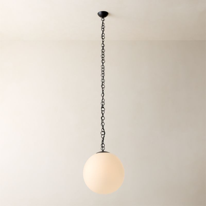 Moon Globe Pendant Light with Black Chain 21" - image 5 of 13