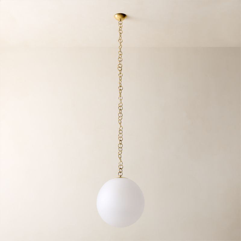 Moon Globe Pendant Light with Brass Chain 21" - image 7 of 16
