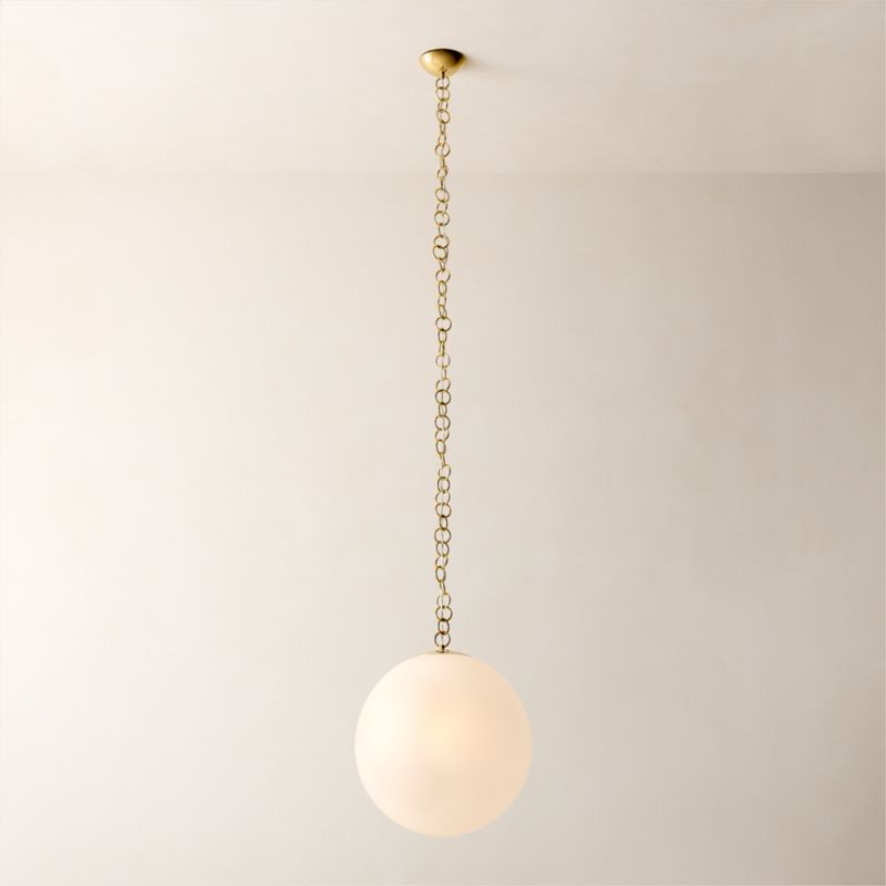 Moon Globe Pendant Light with Brass Chain 21" - image 8 of 16