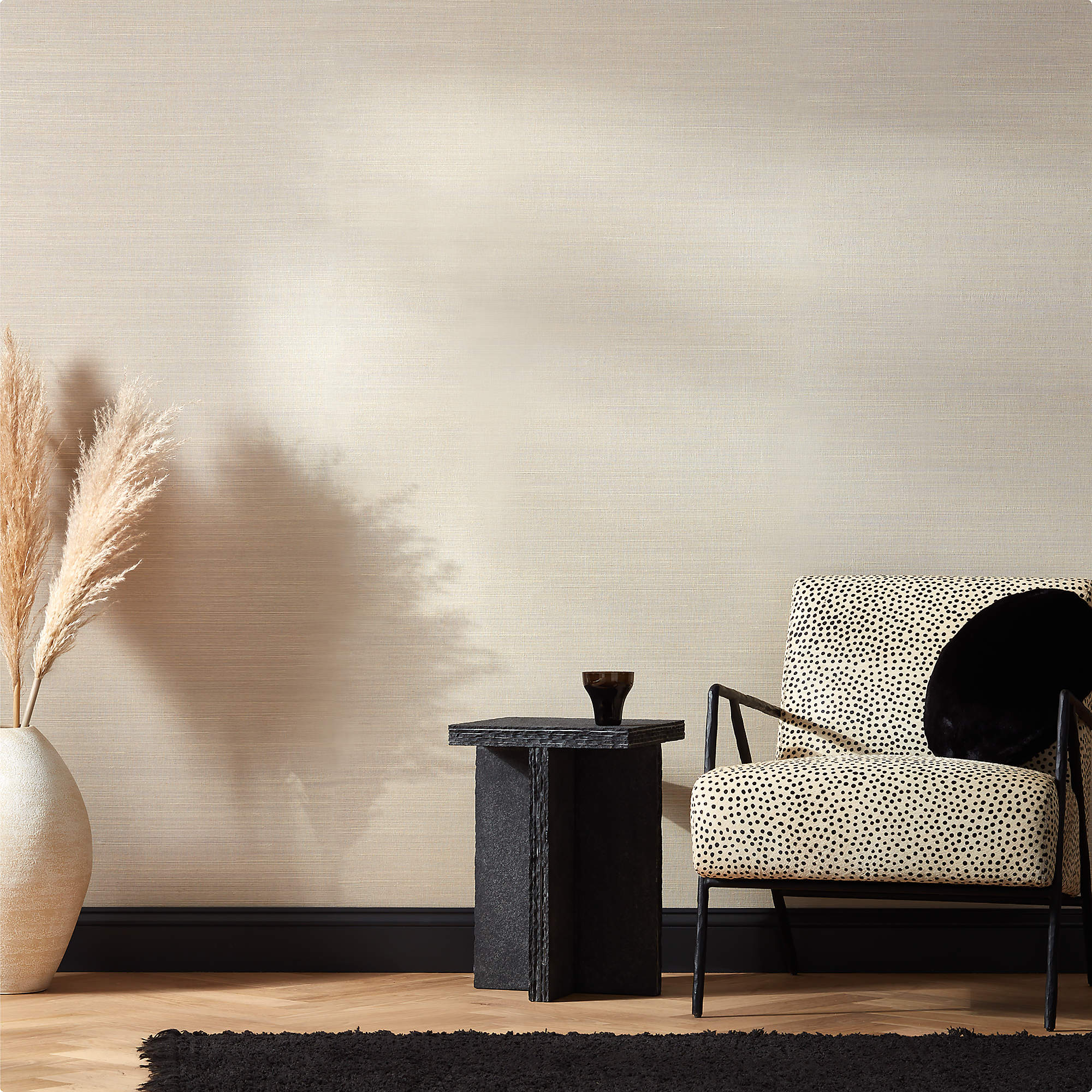 Moonstone Neutral Sisal Wallpaper + Reviews | CB2