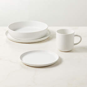 Mori Rectangular Matte White Serving Platter Large