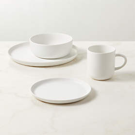Mori Rectangular Matte White Serving Platter Large