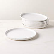 CB2 Mori Matte White Dinner Plates Set of 8