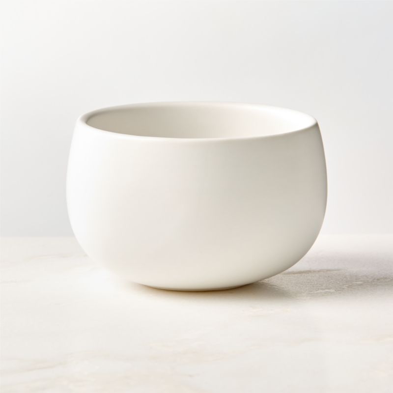 Viewing product image Mori Matte White Dip Bowl - image 1 of 6