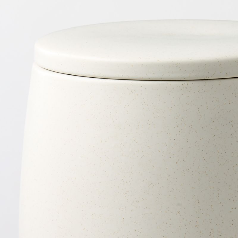 Mori Matte Beige Rounded Canister Large - image 2 of 3