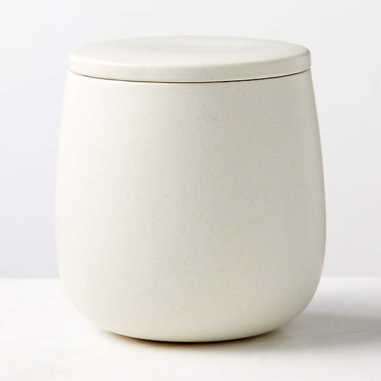 Mori Matte Beige Rounded Canister Large