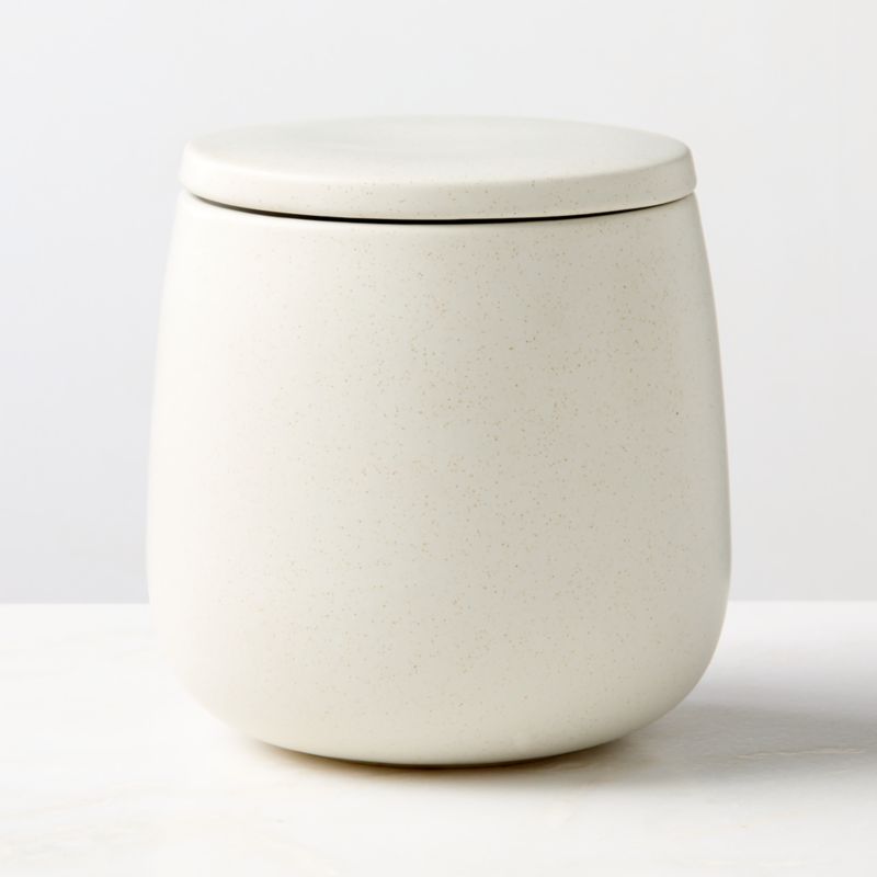 Mori Matte Beige Rounded Canister Medium - image 0 of 3