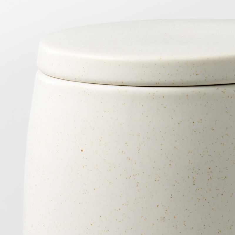 Mori Matte Beige Rounded Canister Small - image 2 of 3