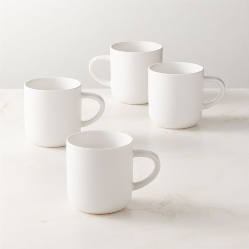 View Mori Matte White Mugs 16oz Set of 4 details