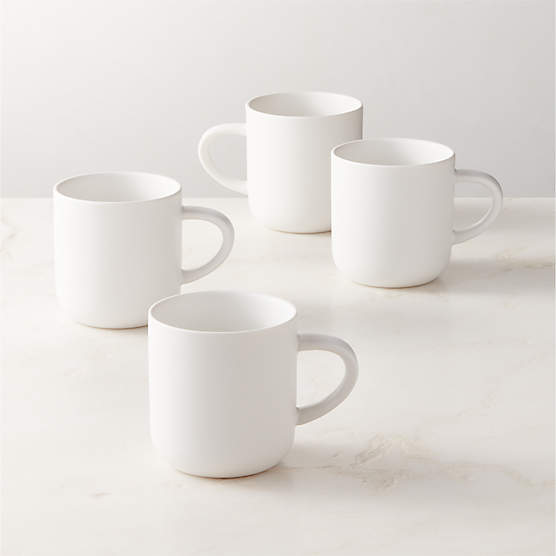 Mori Matte White Mugs Set of 4