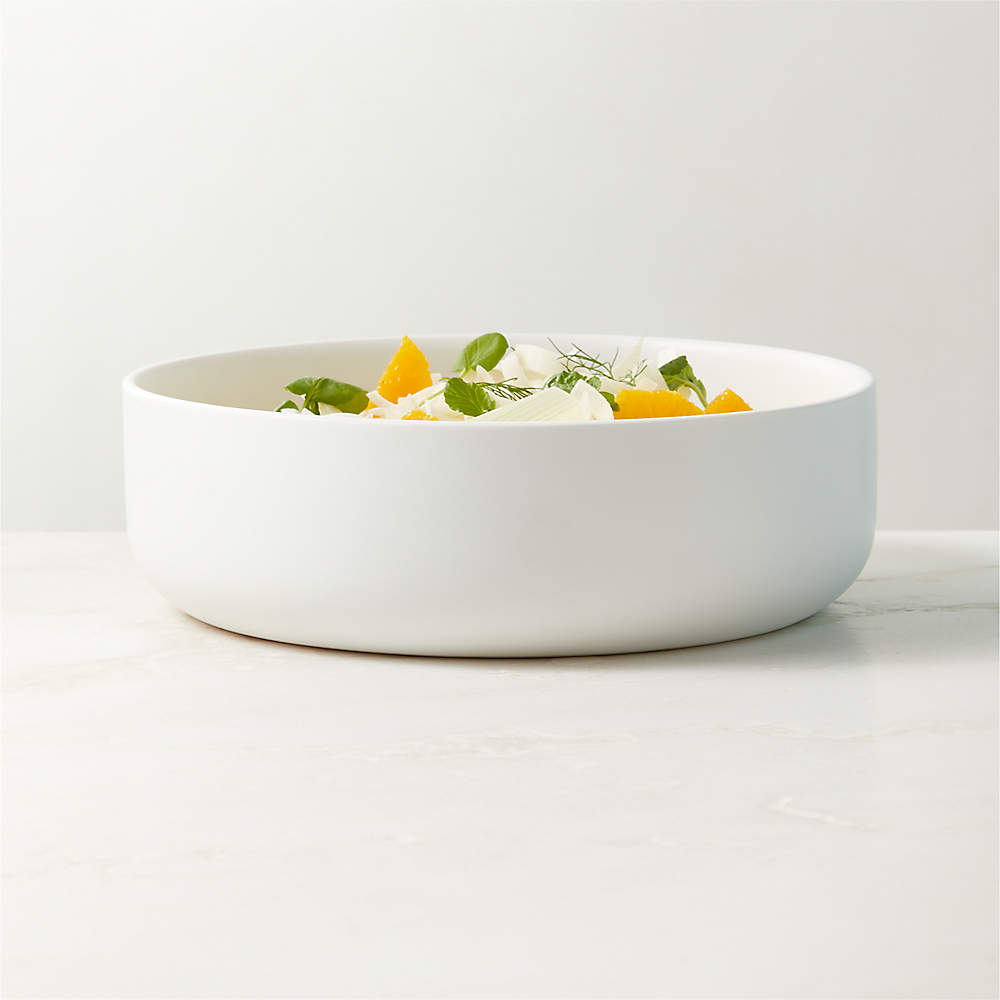 Studio Pottery Matt Finish Ceramic Serving Bowl (Off White and