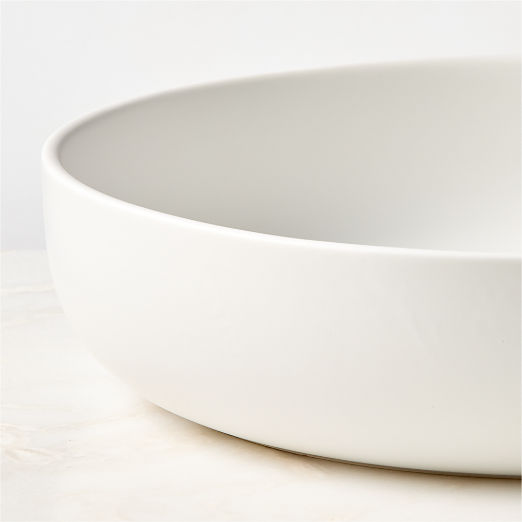 Mori Matte White Low Serving Bowl