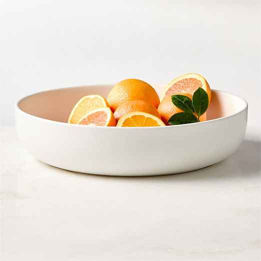 Mori Matte White Low Serving Bowl