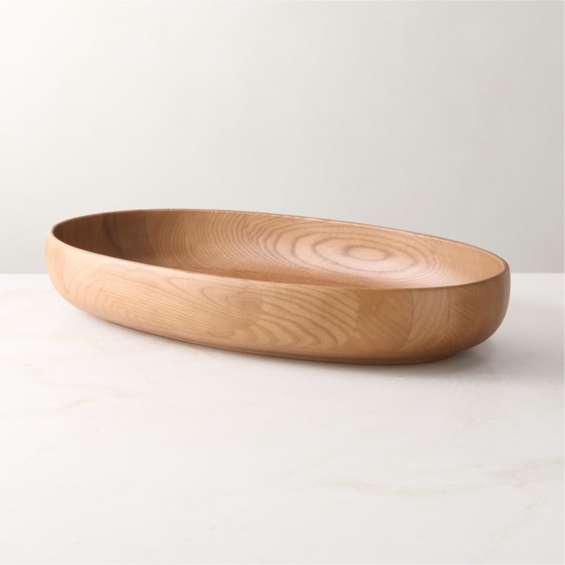 Mori Oval Ash Wood Serving Bowl - image 2 of 4