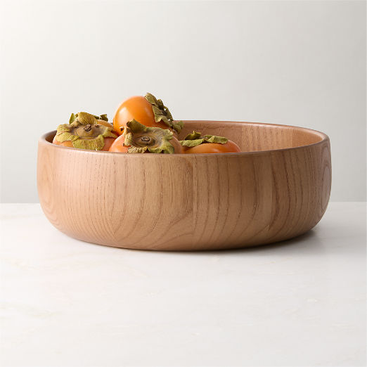 Mori Round Ash Wood Serving Bowl