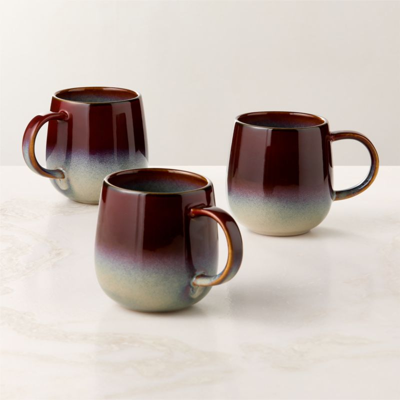 Mori Burgundy and Blue Mug with Reactive Glaze 16oz - image 2 of 4