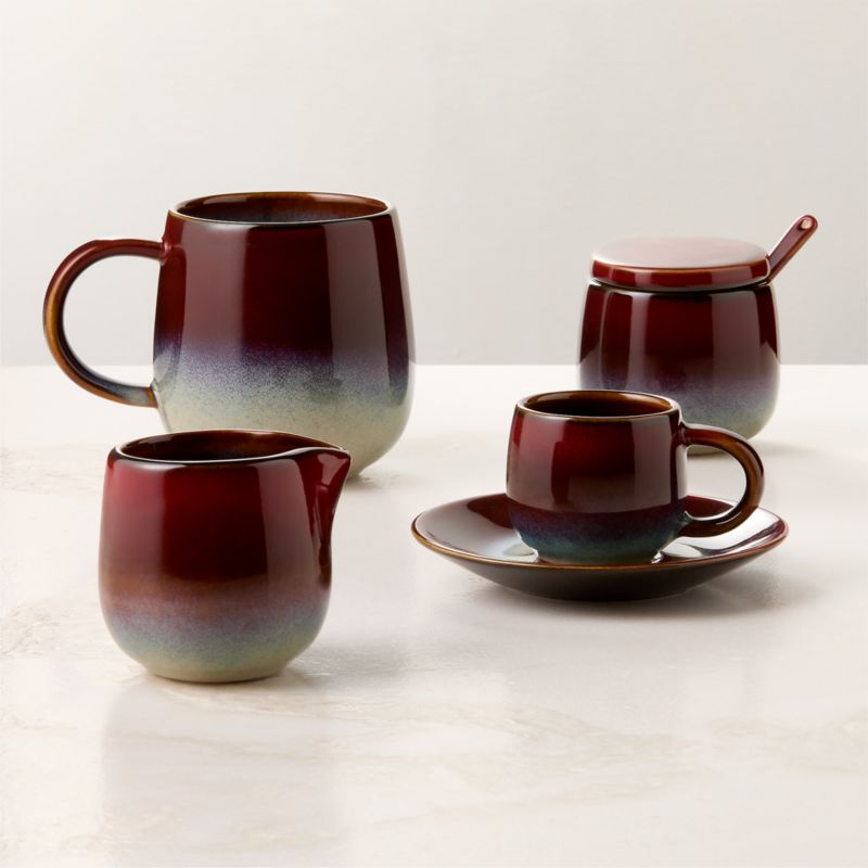 Mori Burgundy and Blue Mug with Reactive Glaze 16oz - image 3 of 4