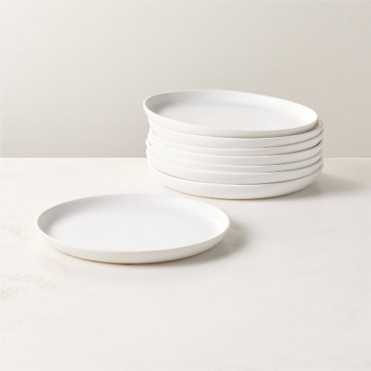 Mori Matte White Salad Plates Set of 8